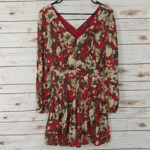 Miss Me Dresses & Skirts - Miss Me Red Floral Boho Dress Size Small